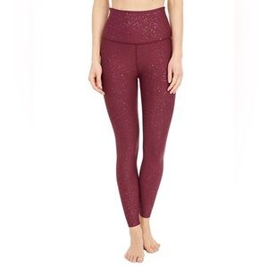 Beyond Yoga High-Waist Sparkle Burgundy Leggings